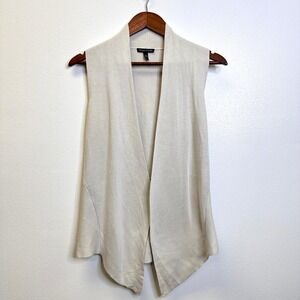 Eileen Fisher Silk & Cotton Knit Vest‎ Beige Size XXS